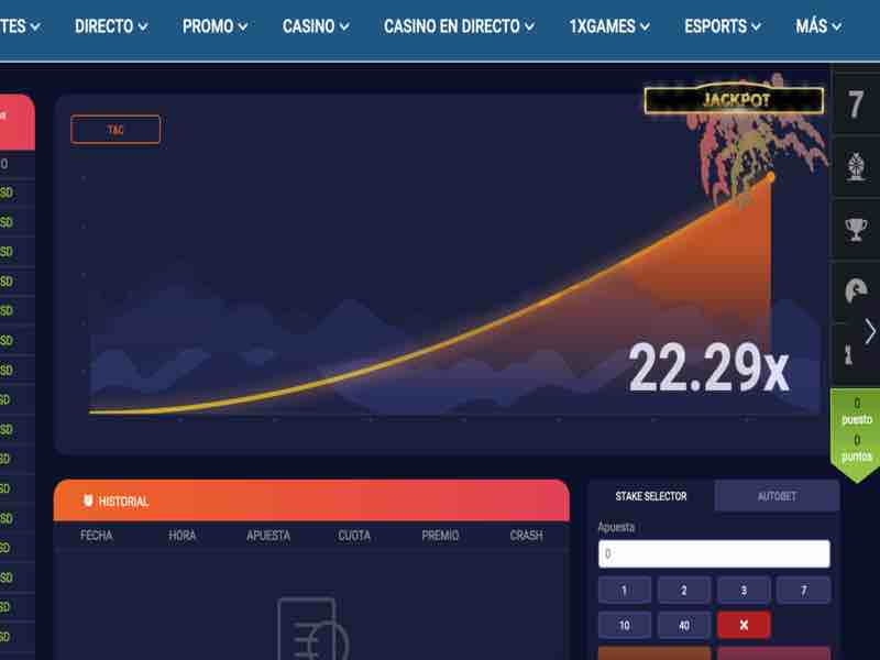 Jogue Aviator (Crash) no casino 1xbet online