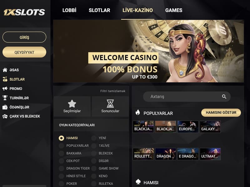 E-poçt ünvanı ilə 1xslots-da qeydiyyat