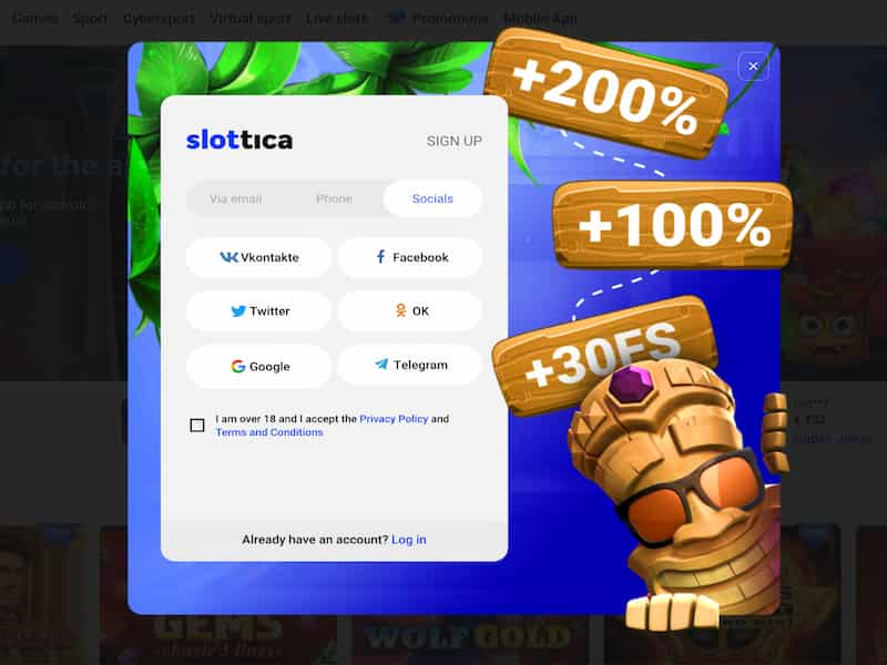 التسجيل في كازينو Slottica عبر الإنترنت للعب Aviator