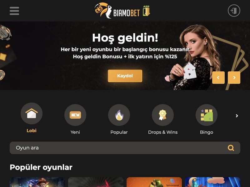 Aviator oyunu için Biamo online casinoda slotlar - Kayıt ol