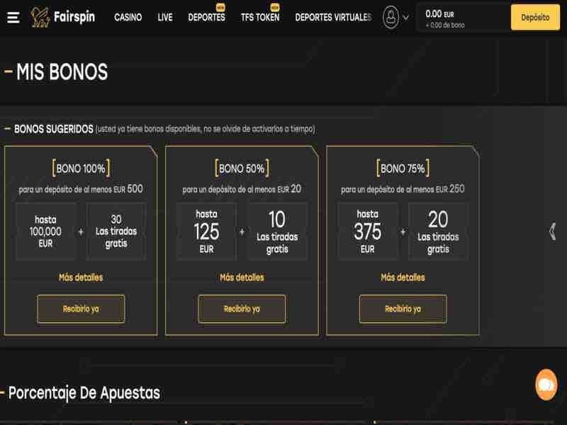 Fairspin Online Casino es conocido por sus generosos bonos y promociones