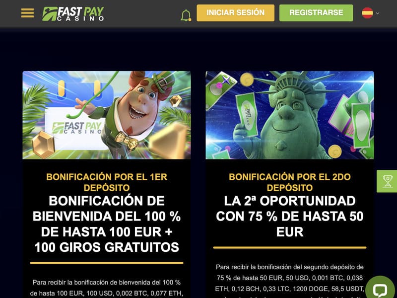 Registro a través de los perfiles de las redes sociales en un casino fastpay