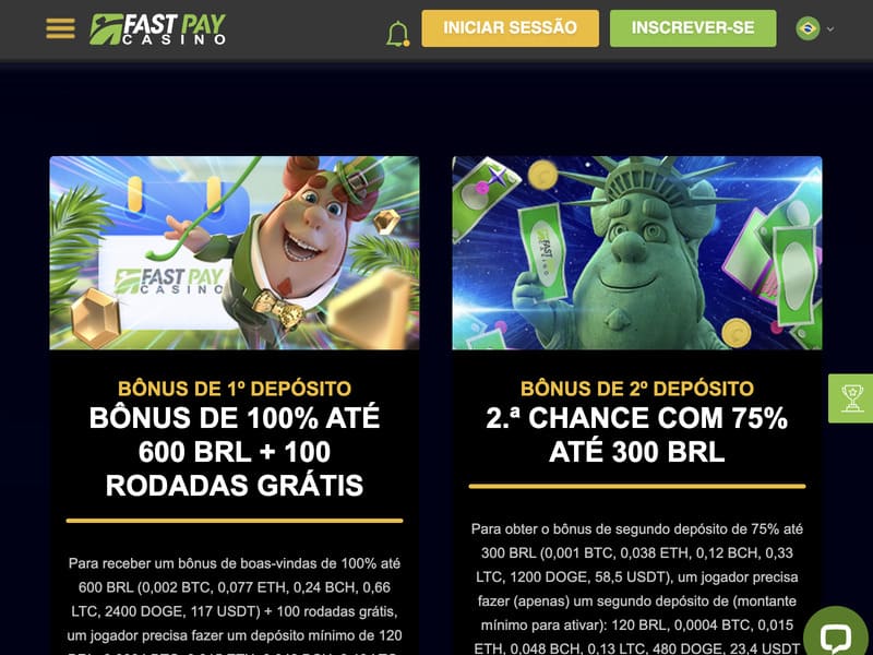 Registo por perfis de redes sociais num casino fastpay