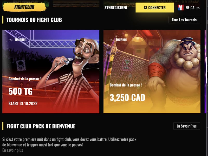 Bonus du casino Fight Club