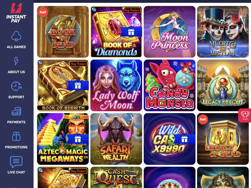 Registration at InstantPay online casino