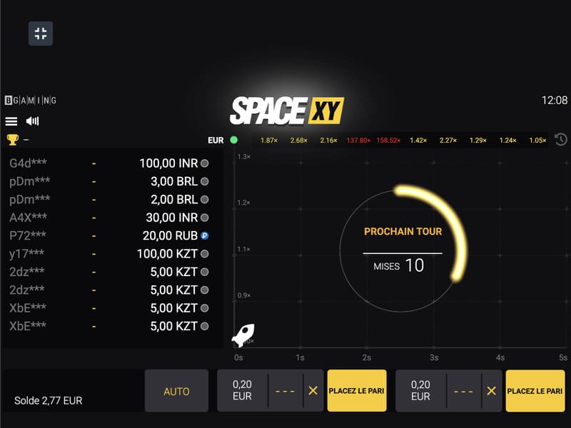 Stratégies et tactiques dans Space XY